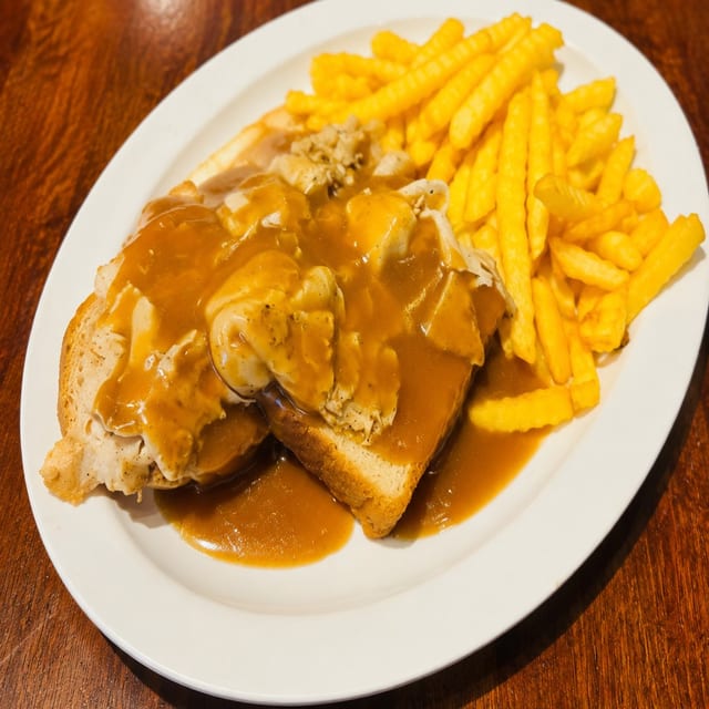 Open Faced Turkey Plate.